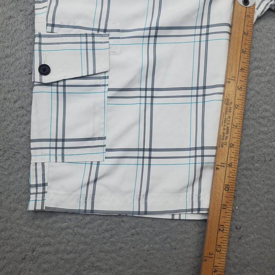 Pantalones Cortos de Carga Tony Hawk Para Hombres 29 Multi Cuadros Bolsillo Utilitario 11.5" Entrepierna Exterior Foto 4 de 4