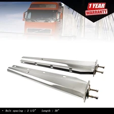 30" Stainless Steel Straight Mud Flap Hanger 2 1/2" Bolt For Semi Truck Tapered