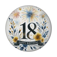 18. Geburtstag Magnet Mit FlaschenöFfner Rund Mit Spruch Happy Birthday 18