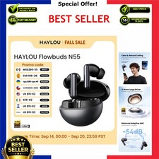 HAYLOU Flowbuds N55 Wireless Earbuds ANC Bluetooth 6.0 LDAC Hi-Res IPX5