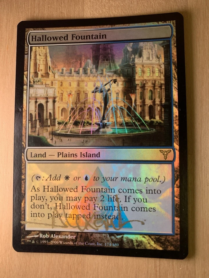 MTG Hallowed Fountain SIGNED FOIL Dissension Magic The Gathering LP - Image 2 of 4