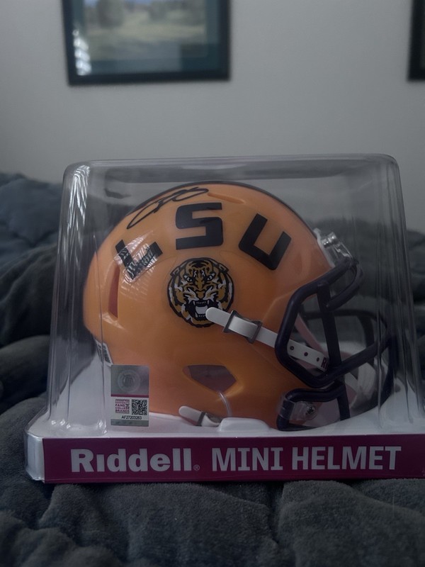 Odell Beckham Jr. mini LSU Tigers signed mini helmet w Beckett COA