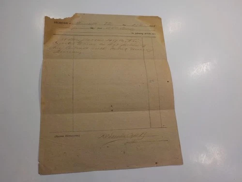 Civil War Confederate Document 1865 Captain Contract Mining Bureau Signature