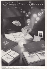1957 Crane's Fine Papers: Crane's for Christmas. Vintage Print Ad