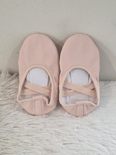 Stelle Ballet Shoes Toddler Girls Soft Pink with Leather sole Sz 9 MT NEW
