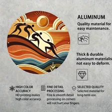 African American Abstract Sunset Silhouette Metal Art