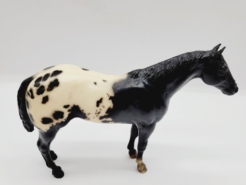 BREYER TRADITIONAL HORSE BLACK APPALOOSA Jim Brolin’s STUD SPIDER VINTAGE