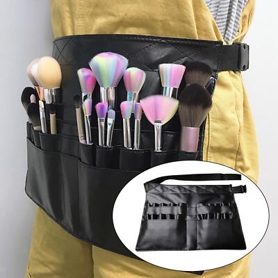 Professionelle Make-up-Pinseltasche Mit 22 Fächern – Faltbar, Verstellbarer Gurt, Schwarz, 55x33 Cm