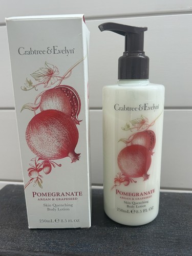 Crabtree & Evelyn Granada Argán Aceite de Semilla de Uva Loción Corporal 8.5 OZ Apagador de la Piel - Imagen 1 de 3