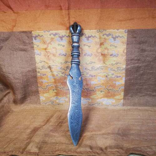Gandhanra Vintage Tibetan Ritual Implement,Dorje Phurba Kila Dagger Altar Tool - Picture 4 of 15