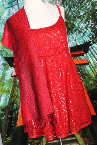 SEQUIN COCKTAIL DRESS TORRID 2 PLUS (MOTHER OF BRIDE) RED