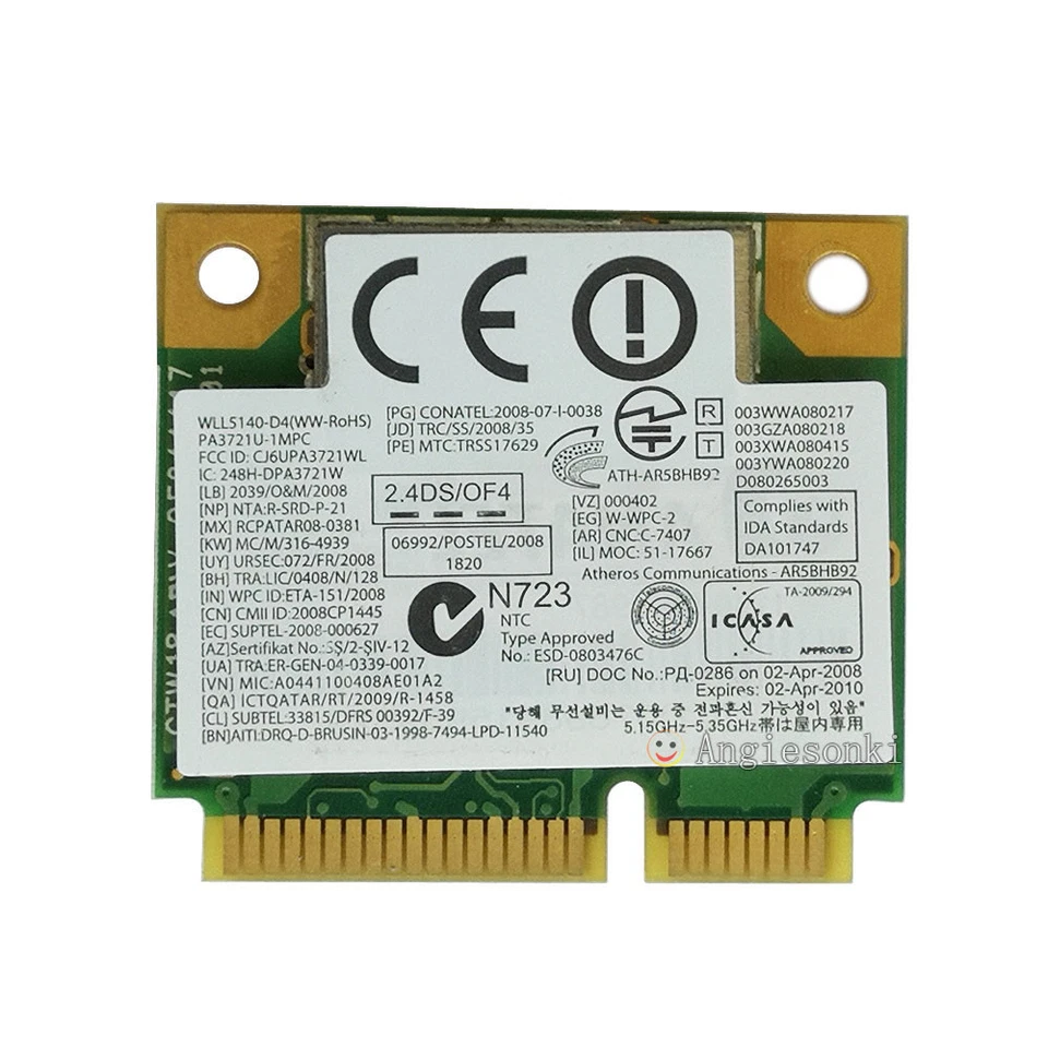 Atheros AR9280 AR5BHB92 Half size mini PCI-E Wireless WIFI Wlan card ROS UBNT - Image 2 of 4