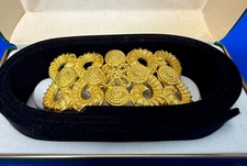 Gorgeous Swirl Infinity Knot Design Douglas Paquette Belt Buckle Marked DP