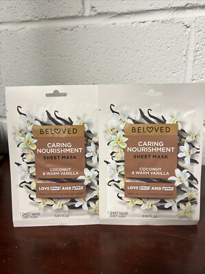 2 Love Beauty And Planet Sheet Mask Coconut & Warm vanilla. 1 Sheet Each 