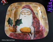 MARCO & CRISTINA OLD WORLD SANTA SERVING DISH -NWT- A RARE FIND, MADE IN ITALY