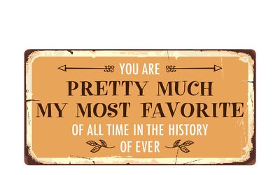 2800HS You Are Pretty Much My Most Favorite 5''x10'' Novelty Sign