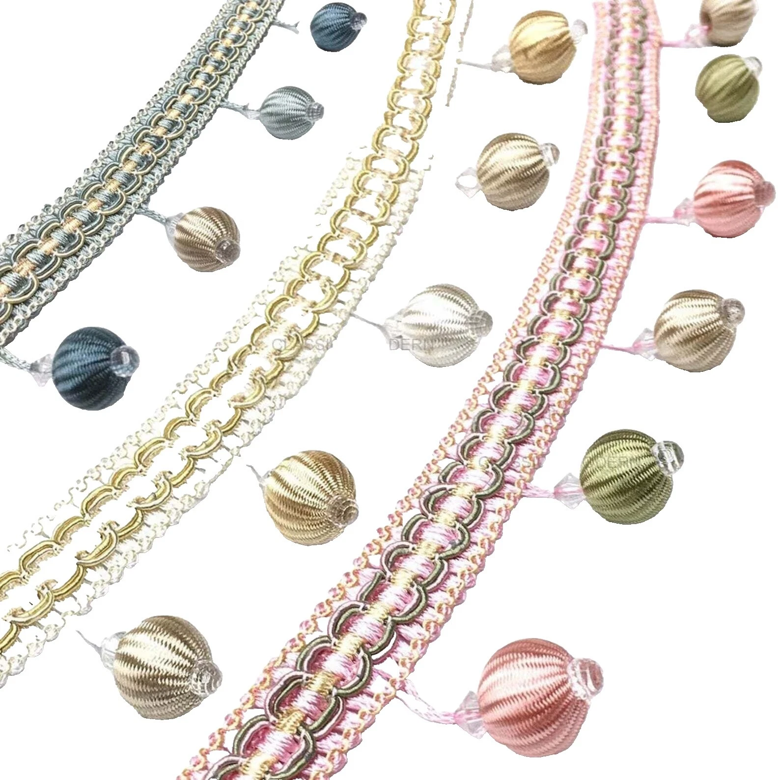 Adornos de costura flecos Pom Pom