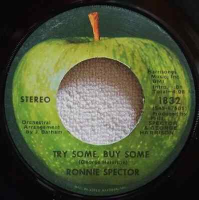 Ronnie Spector Try Some, Buy Some / Tandoori Chicken Vinyl Single 7inch Apple