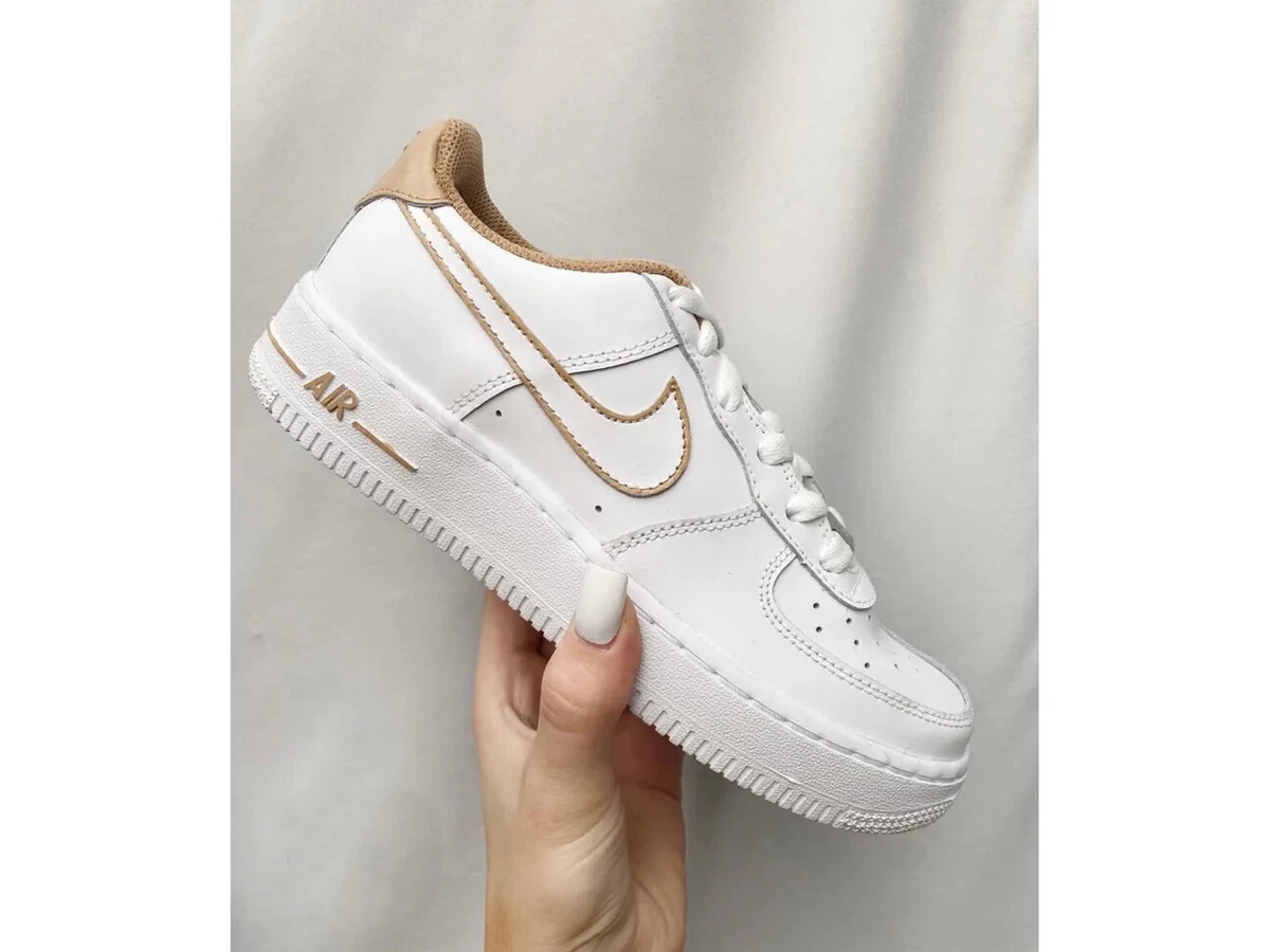 Custom Air Force 1 - Beige Outline