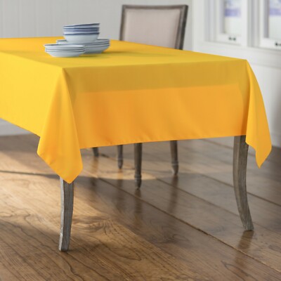 LA Linen Polyester Poplin Rectangular Tablecloth, 60 by 120-Inch. Made in USA