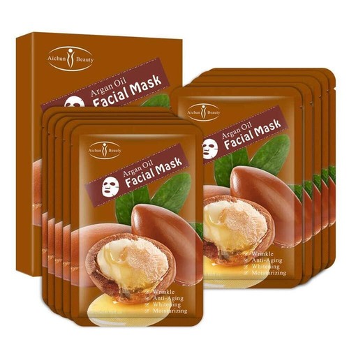 Aichun Beauty Papaya Organ Oil Facial Mask Essence (argan Oil) Pack of 10 - Picture 1 of 3