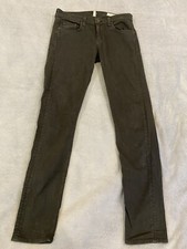 Rag & Bone The Dre Skinny Jeans Womens 27 Olive Green Stretch Denim Made in USA