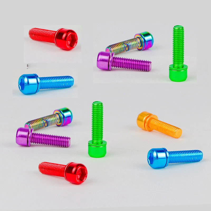 6 pcs Bicycle Stem Bolt Kit m5*18mm Anodized Bolts Anti-Rust Road/MTB - Image 4 of 4