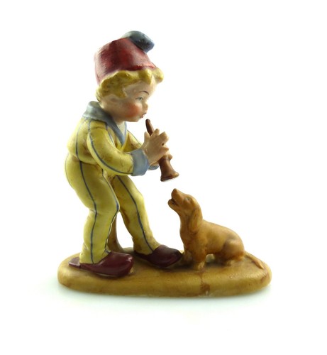 e9710 Alte Porzellan Figur Junge mit Hund von Wagner und Apel Lippelsdorf - Picture 9 of 11