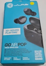 JLAB GO AIR POP WIRELESS IN EARBUDS BLUETOOTH BLACK IN PACKAGE