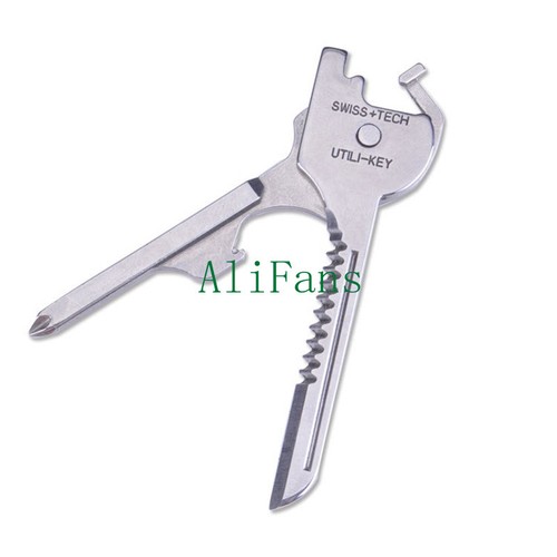 SWISS TECH Utili-Key 6 in 1 Key Ring Chain Multi-Tool Pocket Knife Screwdriver - Picture 4 of 4