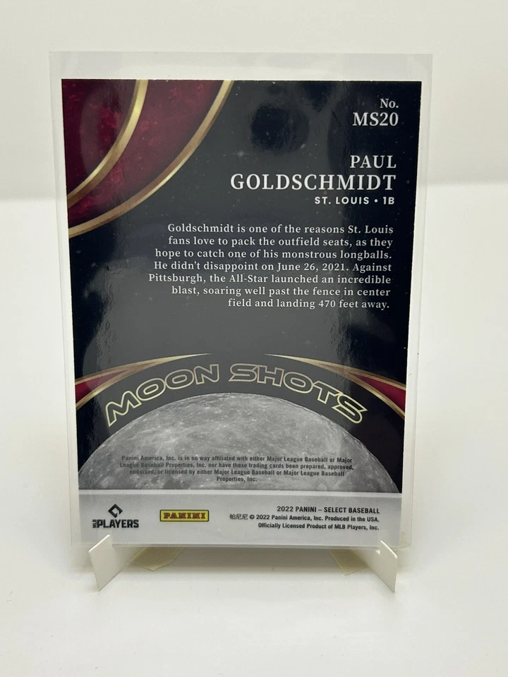 2022 Panini Select Paul Goldschmidt St. Louis Cardinals #MS20 Moon Shots - Image 2 of 2