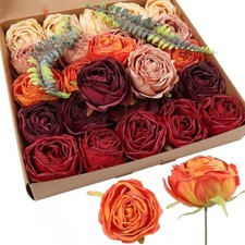 Artificial Flowers Rose Heads 25PCS Artificial Rose Flower for Decorations Dr...