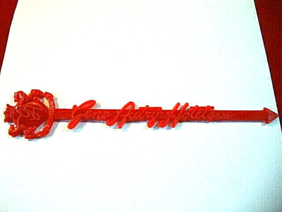 Vintage Swizzle Stick Souvenir from Gene Autry Hotels-Hotel Mark Hopkins, S.F.