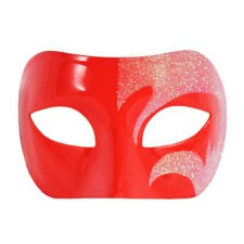 Mystic Holographic Glitter  Red Venetian Masquerade Mask  WEDDING PROM PARTY