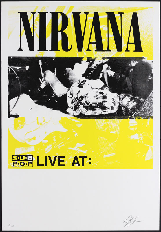Nirvana Nevermind ポスター プロモーション用 subpop NIRVANA~NEVERMIND~ORIG 1992 ALBUM PROMO PRINT AD ADVERT