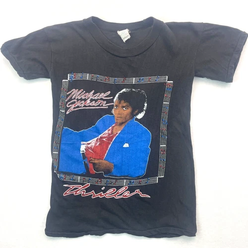 Michael Jackson Shirt Adult Small Thriller 80s Paki 1980s vintage concert t-shirt, vintage, size S, single stitch, B+ condition