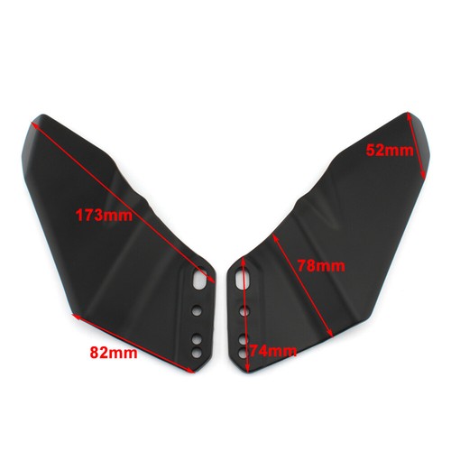 For Honda Kawasaki Carbon Fiber Look Front Fairing Winglet Fin Wing Kit Spoiler - Picture 9 of 10