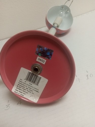 Vintage Lady Bug Desk Lamp dresser lamp pink and light blue - Picture 4 of 15