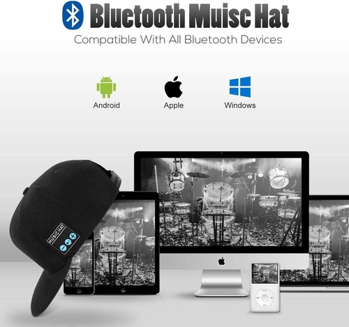 Adjustable Wireless Bluetooth Speakerphone Cap - Outdoor Sport Baseball Hat - Imagen 4 de 10