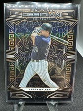 Larry Walker 2023 Panini Chronicles Obsidian Orange /75 #38