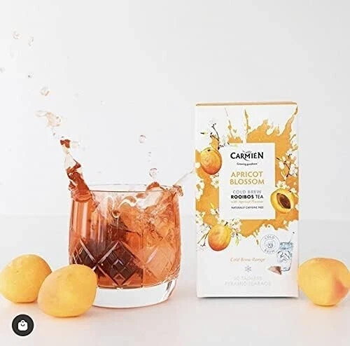 Carmién Tea Cold Brew: Té Rooibos Flor de Albaricoque Años 20 (50g) Paquete de 2 - Imagen 3 de 7