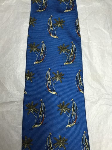 TANGO MENS TIE BLUE WITH SAIL BOATS 4 X 61 - Picture 3 of 4
