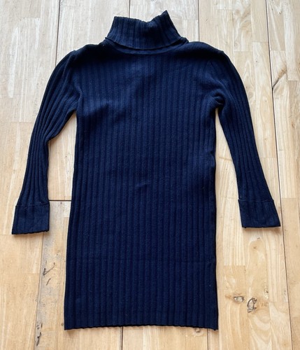 KOOKAI Knit Top Navy Blue Size 6 Ribbed Roll Neck Fabulous Sweater BNWT