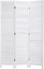 3 Panel Room Divider Wood Privacy Screen 5.75 Ft Indoor Folding Portable Screen