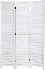3 Panel Room Divider Wood Privacy Screen 5.75 Ft Indoor Folding Portable Screen