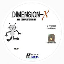 DIMENSION-X - 50 Shows Old Time Radio In MP3 Format OTR On 1 DVD