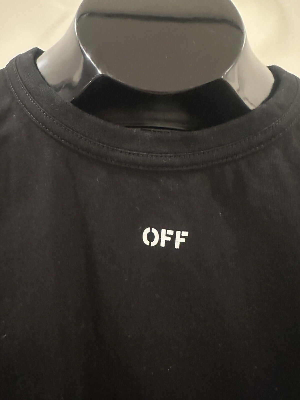 Off-White c/o Virgil Abloh Black T-Shirt - Fahrenheit Temperature 451 Small  Tee