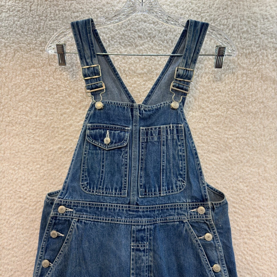 90s Vintage Gap Overalls Bib XS Womens Denim Baggy Carpenter Painter Utility - Image 3 of 4