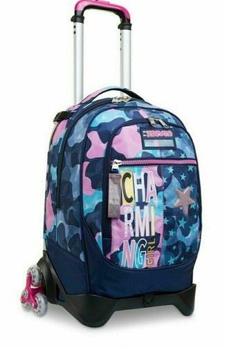 TROLLEY SCUOLA SEVEN JACK 3WD CHARMING GIRL ZAINO STACCABILE CON RUOTE |  eBay