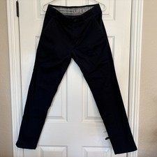 Haggar Life Khaki Men's Slim Fit Straight Leg Navy Blue 30x32 Chino Comfort Golf